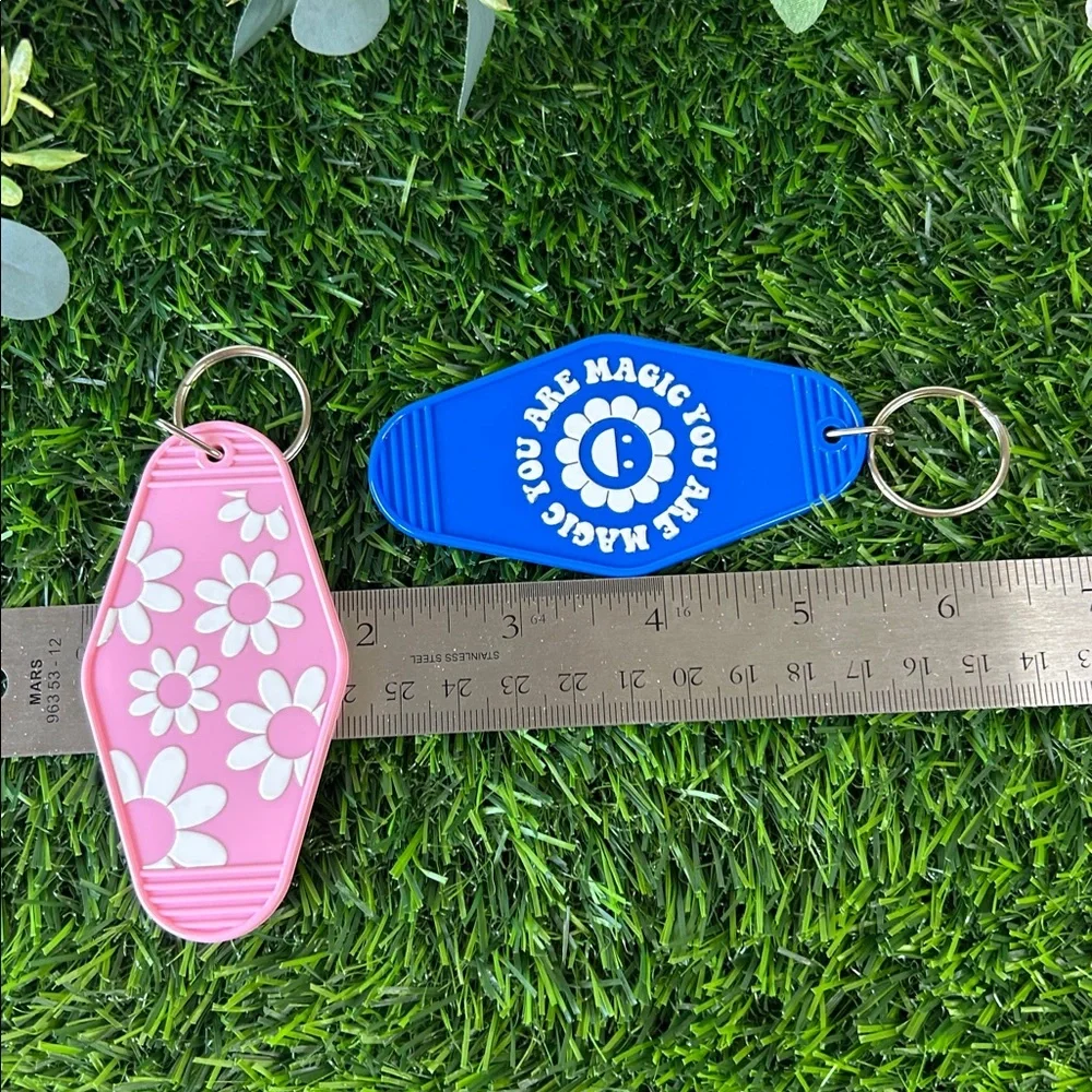 Two Custom Made Key Chain Bag Charms NWOT
